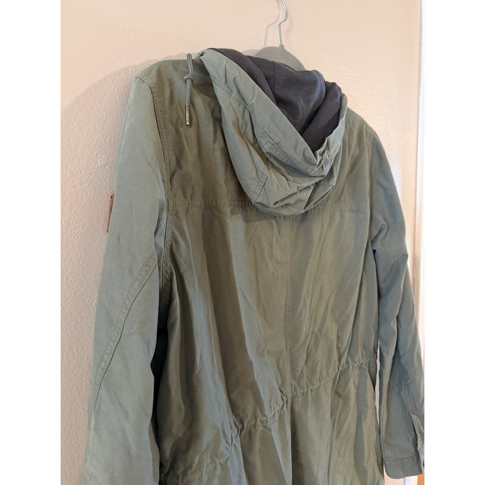 Columbia Womens Sage Green Utility Field Jacket Hooded Full Zip Anorak Large - Picture 7 of 10
